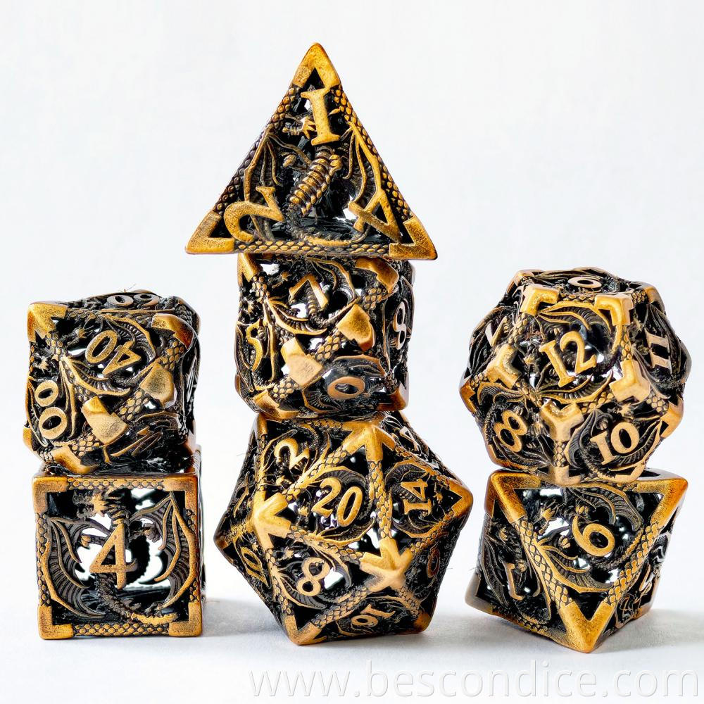 Hollow Metal Dnd Dice